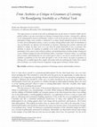 Research paper thumbnail of From Aesthetics as Critique to Grammars of Listening On Reconfiguring Sensibility as a Political Task