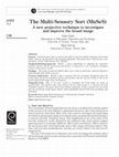 Research paper thumbnail of The Multi-Sensory Sort ( MuSeS ) A new projective technique to investigate and improve the brand image