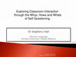 Research paper thumbnail of Exploring classroom interaction through the whys, hows and whats of self questioning