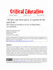 Research paper thumbnail of If I give one more piece, it's gonna be the end of me": The Trauma of Teaching in an Era of High-Stakes Accountability