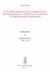 Research paper thumbnail of Le alterne fortune della chiromanzia nel Rinascimento, "Rinascimento" 61 (2021)