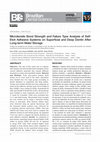 Research paper thumbnail of Microtensile Bond Strength and Failure Type Analysis of Self- Etch Adhesive Systems on Superficial and Deep Dentin After Long-term Water Storage