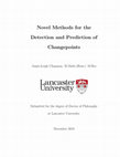 Research paper thumbnail of Novel methods for the detection and prediction of changepoints