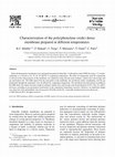 Research paper thumbnail of Characterization of the poly (phenylene oxide) dense membrane prepared at different temperatures