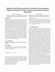 Research paper thumbnail of Multilevel and Multi-granularity of Remote Sensing Imagery Application based on Deep Learning and Machine Learning Algorithm