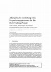 Research paper thumbnail of Altersgerechte Gestaltung eines Registrierungsprozesses für das Historytelling-Projekt