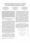 Research paper thumbnail of Field oriented motion control of a 3-phase permanent magnet synchronous motor