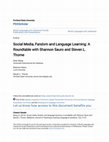 Research paper thumbnail of Social Media, Fandom and Language Learning: A Roundtable with Shannon Sauro and Steven L. Thorne