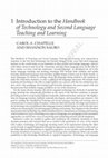 Research paper thumbnail of Introduction to the Handbook of Technology and Second Language Teaching and Learning