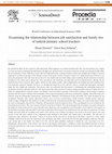 Research paper thumbnail of Examining the relationship between job satisfaction and family ties of turkish primary school teachers