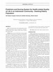 Research paper thumbnail of Predictors and scoring system for health-related quality of life in an Indonesian community-dwelling elderly population