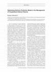 Research paper thumbnail of Optimizing delirium prediction model in the management of hospitalized elderly patients