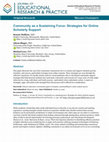 Research paper thumbnail of Community as a Sustaining Force: Strategies for Online Scholarly Support