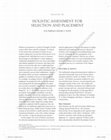 Research paper thumbnail of Holistic assessment for selection and placement