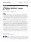 Research paper thumbnail of Impact of small-scale irrigation on household food security: evidence from Ethiopia