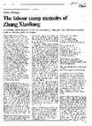 Research paper thumbnail of The labour camp memoirs of Zhang Xianliang