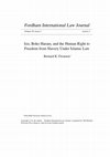 Research paper thumbnail of ISIS, Boko Haram, and the Human Right to Freedom from Slavery Under Islamic Law