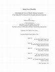 Research paper thumbnail of Making sense of plausibility : understanding the process of plausible meaning constructions : a case study of the New Brunswick Post-Secondary Education Commission