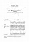 Research paper thumbnail of COVID-19 Global Pandemic Lockdown Impact on Visit Nepal Year 2020: A Review