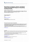 Research paper thumbnail of Recruitment of Language-, Emotion-and Speech- Timing Associated Brain Regions for Expressing Emotional Prosody Citation for published version (APA): Recruitment of Language-, Emotion-and Speech-Timing Associated Brain Regions for Expressing Emotional Pros