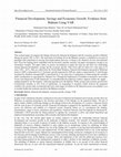 Research paper thumbnail of Financial Development, Savings, and Economic Growth in Turkey