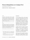 Research paper thumbnail of Fisuras labiopalatinas en el antiguo Perú