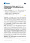 Research paper thumbnail of Effects of Artificial Light at Night (ALAN) on European Hedgehog Activity at Supplementary Feeding Stations