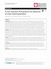 Research paper thumbnail of A new real-time PCR protocol for detection of avian haemosporidians