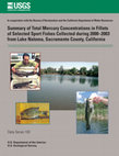 Research paper thumbnail of Summary of total mercury concentrations in fillets of selected sport fishes collected during 2000-2003 from Lake Natoma, Sacramento County, California