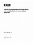 Research paper thumbnail of Selenium concentrations in irrigation drain inflows to the Salton Sea, California, October 2006 and January 2007