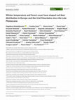 Research paper thumbnail of Winter temperature and forest cover have shaped red deer distribution in Europe and the Ural Mountains since the Late Pleistocene