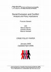 Research paper thumbnail of Social Exclusion and Conflict: Analysis and Policy Implications