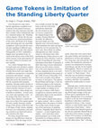 Research paper thumbnail of Game Tokens in Imitation of the Standing Liberty Quarter