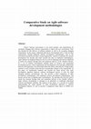 Research paper thumbnail of Comparative Study on Agile software development methodologies