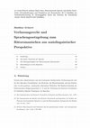 Research paper thumbnail of Verfassungsrecht und Sprachengesetzgebung zum Rätoromanischen aus soziolinguistischer Perspektive