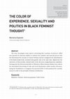 Research paper thumbnail of THE COLOR OF EXPERIENCE. SEXUALITY AND POLITICS IN BLACK FEMINIST THOUGHT 1