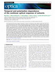 Research paper thumbnail of Temporal and polarization dependence of the nonlinear optical response of solvents