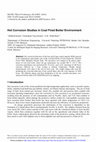 Research paper thumbnail of Hot Corrosion Studies in Coal Fired Boiler Environment