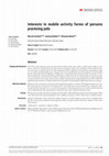 Research paper thumbnail of Interests in mobile activity forms of personspracticing judo