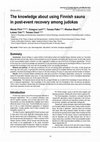 Research paper thumbnail of The knowledge about using Finnish sauna in post-event recovery among judokas