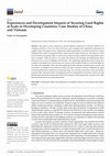 Research paper thumbnail of Experiences and Development Impacts of Securing Land Rights at Scale in Developing Countries: Case Studies of China and Vietnam