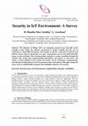 Research paper thumbnail of Security in IoT Environment: A Survey