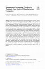 Research paper thumbnail of Management Accounting Practices in Thailand: Case Study of Manufacturing Companies