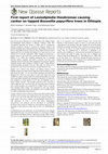 Research paper thumbnail of First report of Lasiodiplodia theobromae causing canker on tapped Boswellia papyrifera trees in Ethiopia