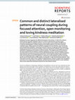 Research paper thumbnail of Common and distinct lateralised patterns of neural coupling during focused attention, open monitoring and loving kindness meditation