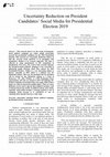 Research paper thumbnail of Uncertainty Reduction on President Candidates’ Social Media for Presidential Election 2019