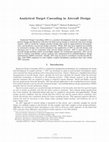 Research paper thumbnail of Analytical target cascading in aircraft design