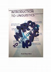 Research paper thumbnail of Introduction to linguistics