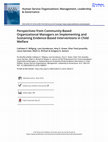 Research paper thumbnail of Perspectives from Community-Based Organizational Managers on Implementing and Sustaining Evidence-Based Interventions in Child Welfare