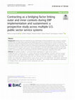 Research paper thumbnail of Contracting as a bridging factor linking outer and inner contexts during EBP implementation and sustainment: a prospective study across multiple U.S. public sector service systems